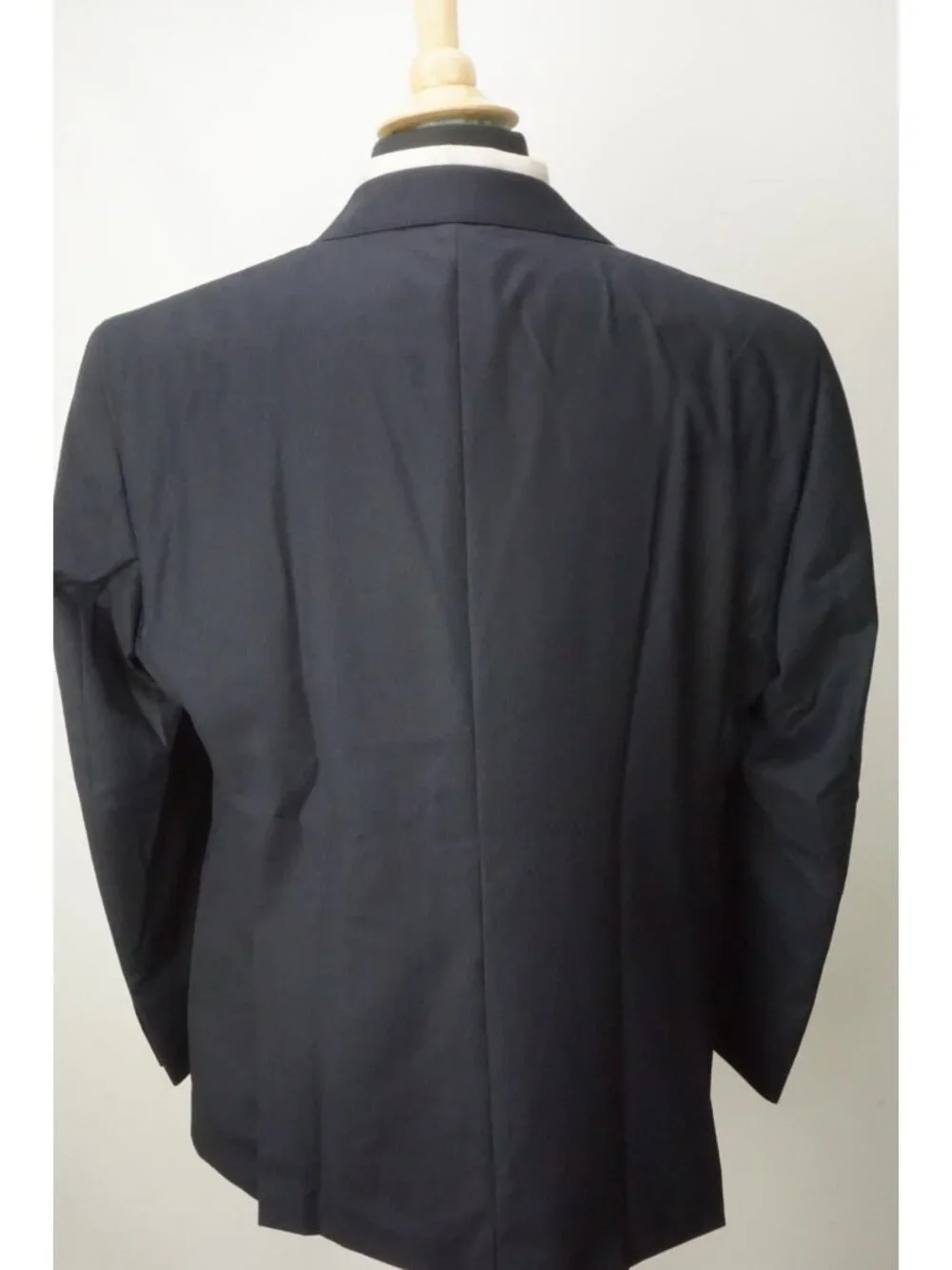 Flannel Bay Blue Pinstriped S110s Wool 2 Pc Suit Jacket Pants 44 Brand New